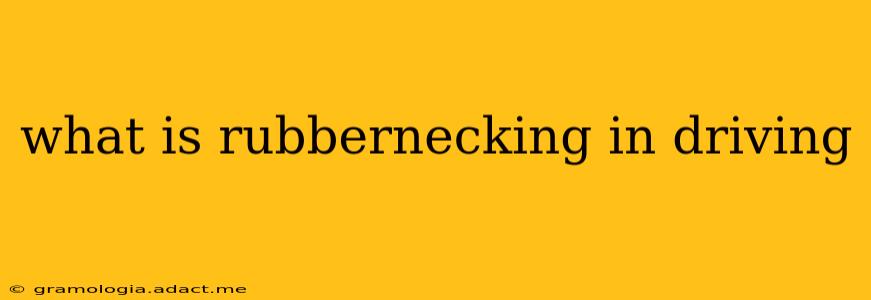what is rubbernecking in driving