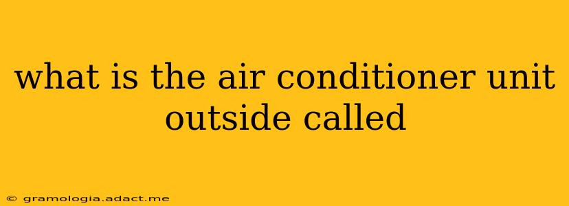 what is the air conditioner unit outside called