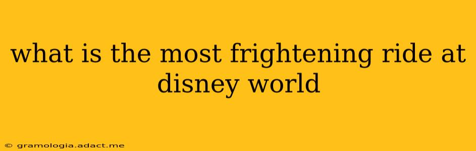 what is the most frightening ride at disney world