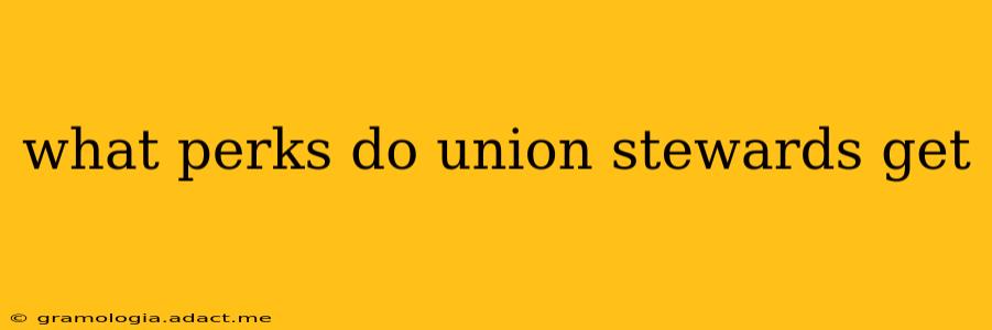 what perks do union stewards get