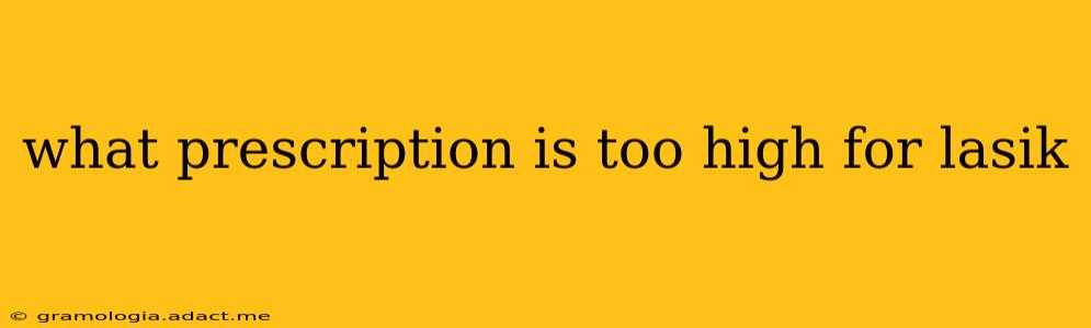 what prescription is too high for lasik