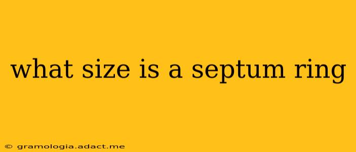 what size is a septum ring