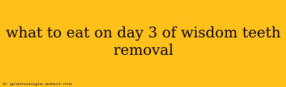 what to eat on day 3 of wisdom teeth removal