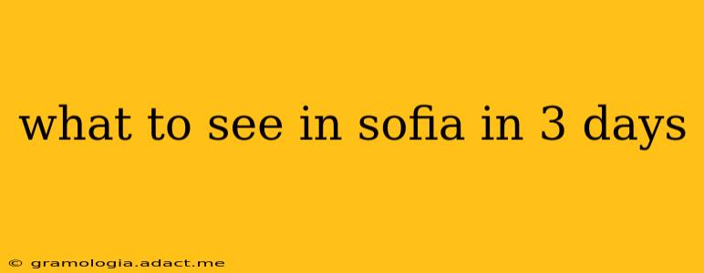what to see in sofia in 3 days