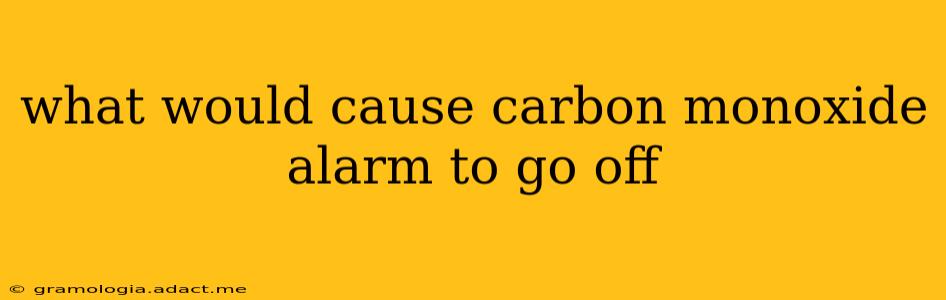what would cause carbon monoxide alarm to go off