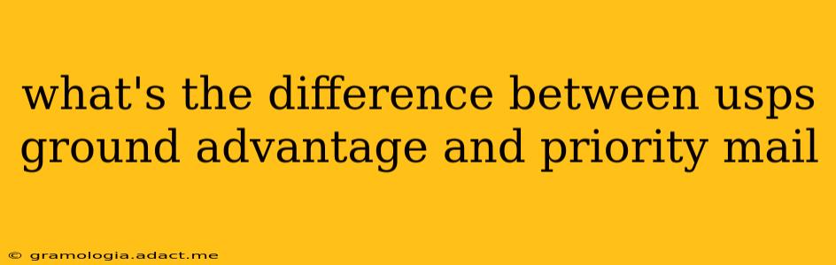 what's the difference between usps ground advantage and priority mail