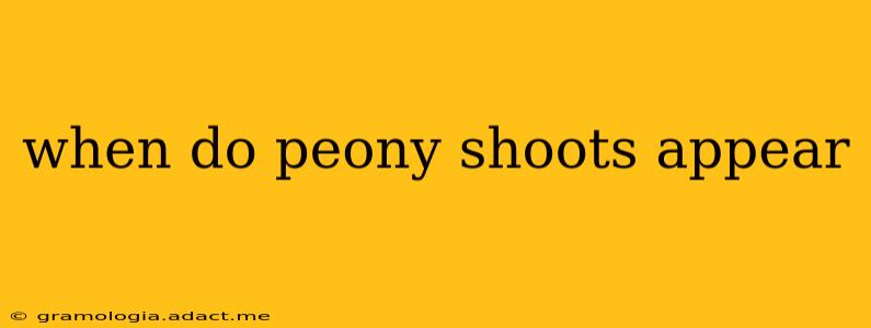 when do peony shoots appear