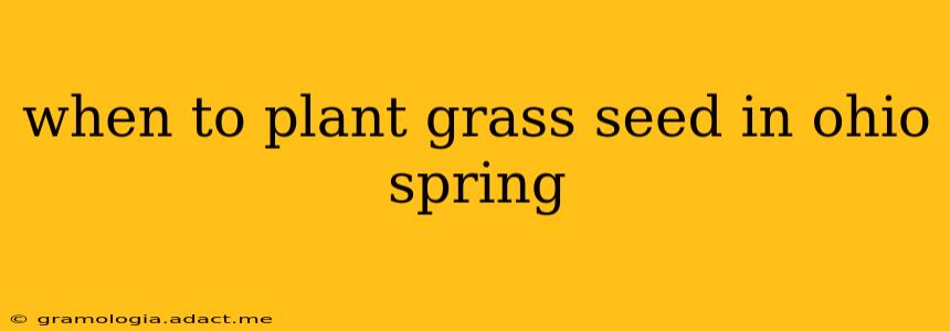 when to plant grass seed in ohio spring
