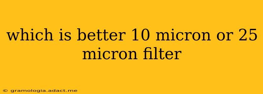 which is better 10 micron or 25 micron filter