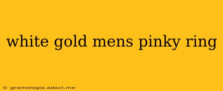white gold mens pinky ring