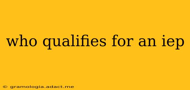 who qualifies for an iep