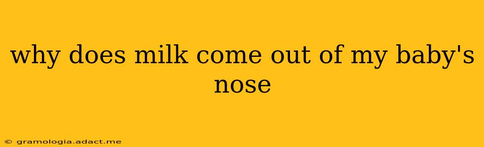 why does milk come out of my baby's nose