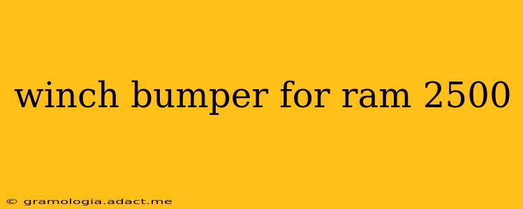 winch bumper for ram 2500