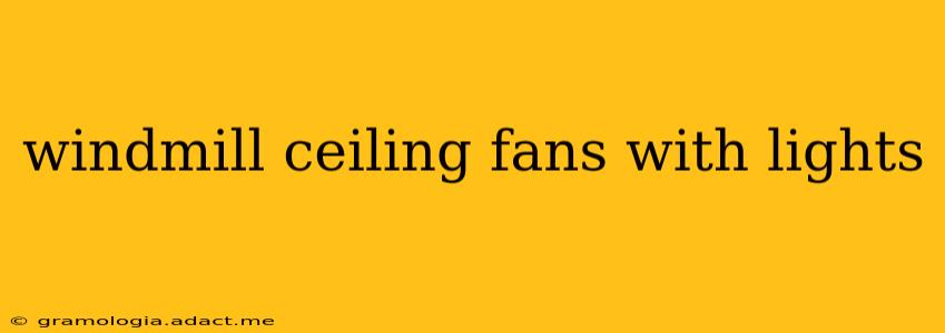 windmill ceiling fans with lights
