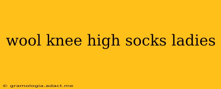 wool knee high socks ladies