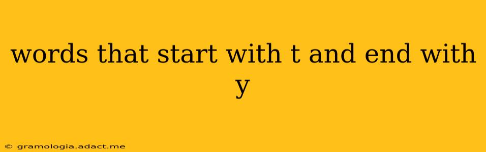 words that start with t and end with y