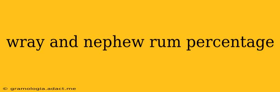 wray and nephew rum percentage