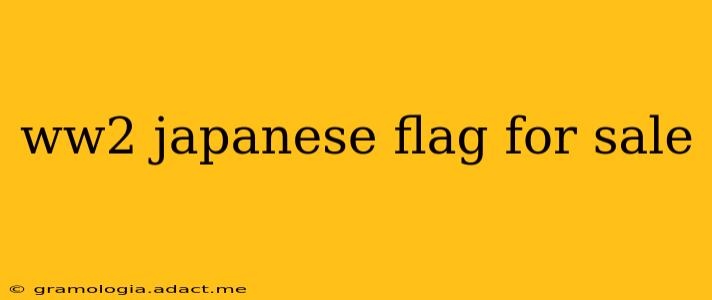 ww2 japanese flag for sale