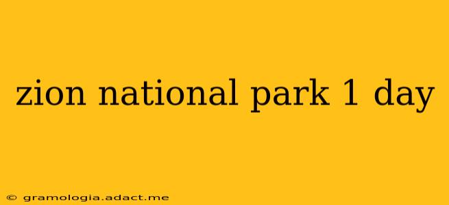 zion national park 1 day