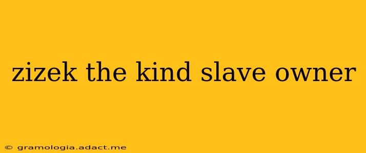 zizek the kind slave owner